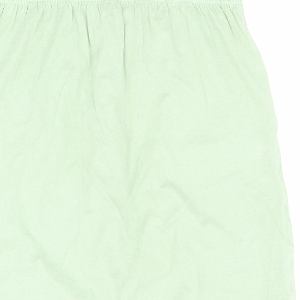 Matalan Womens Green  100% Cotton Basic Blouse Size 8 Off the Shoulder