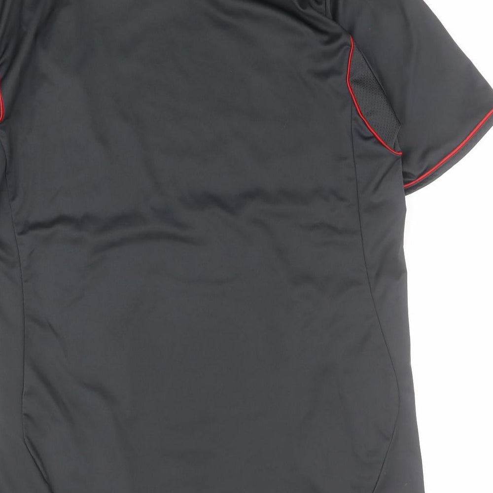adidas Mens Grey  Polyester  T-Shirt Size L V-Neck  - Liverpool Football Club