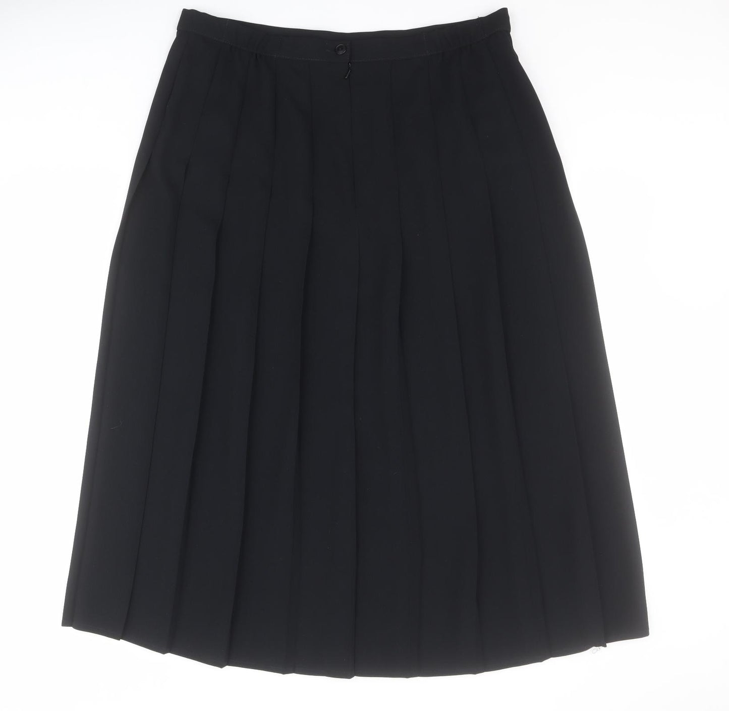 Marks and Spencer Womens Beige  Polyester A-Line Skirt Size 20   Zip - Pleated