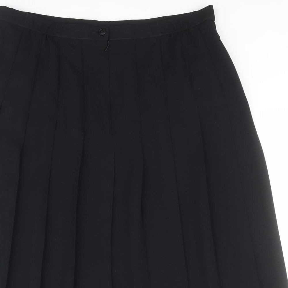 Marks and Spencer Womens Beige  Polyester A-Line Skirt Size 20   Zip - Pleated