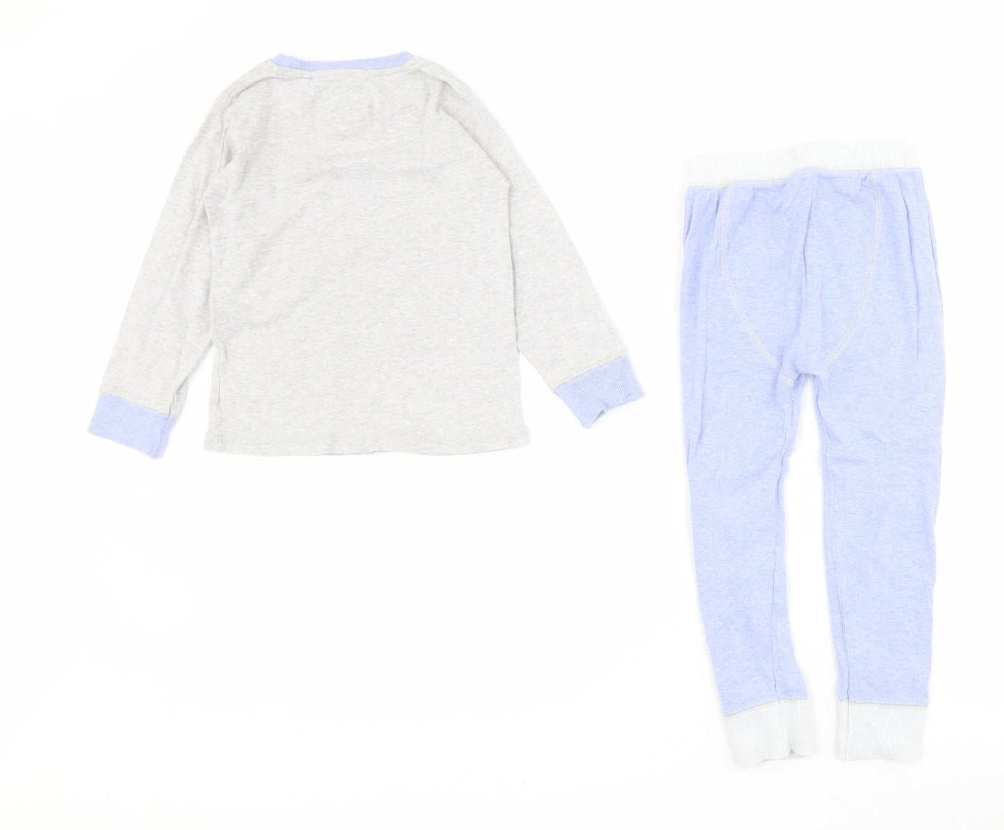 NEXT Boys Grey Solid 100% Cotton  Pyjama Set Size 3-4 Years  Pullover - Dinosaur