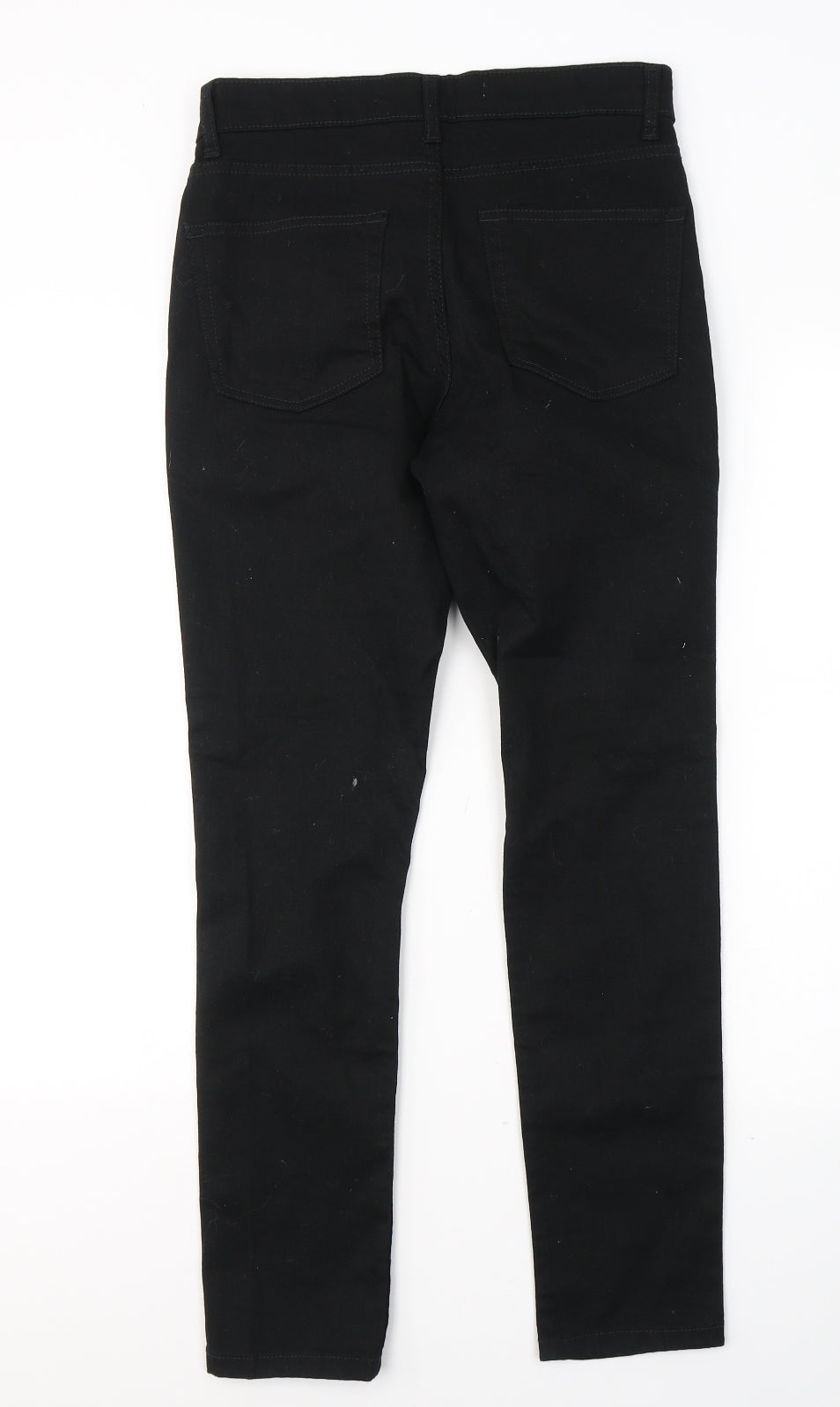 New Look Womens Black  Cotton Skinny Jeans Size 30 in L30 in Regular Button