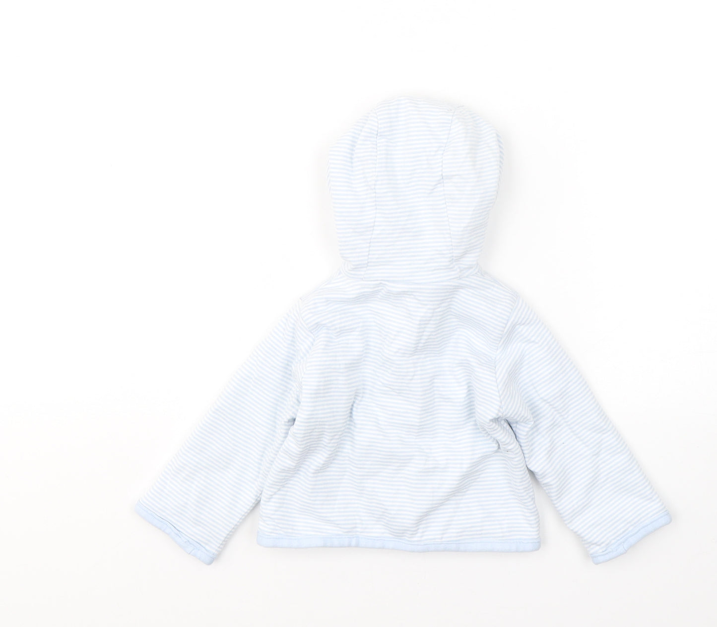 Jasper Conran Baby Blue Striped  Basic Coat Coat Size 3-6 Months   Button