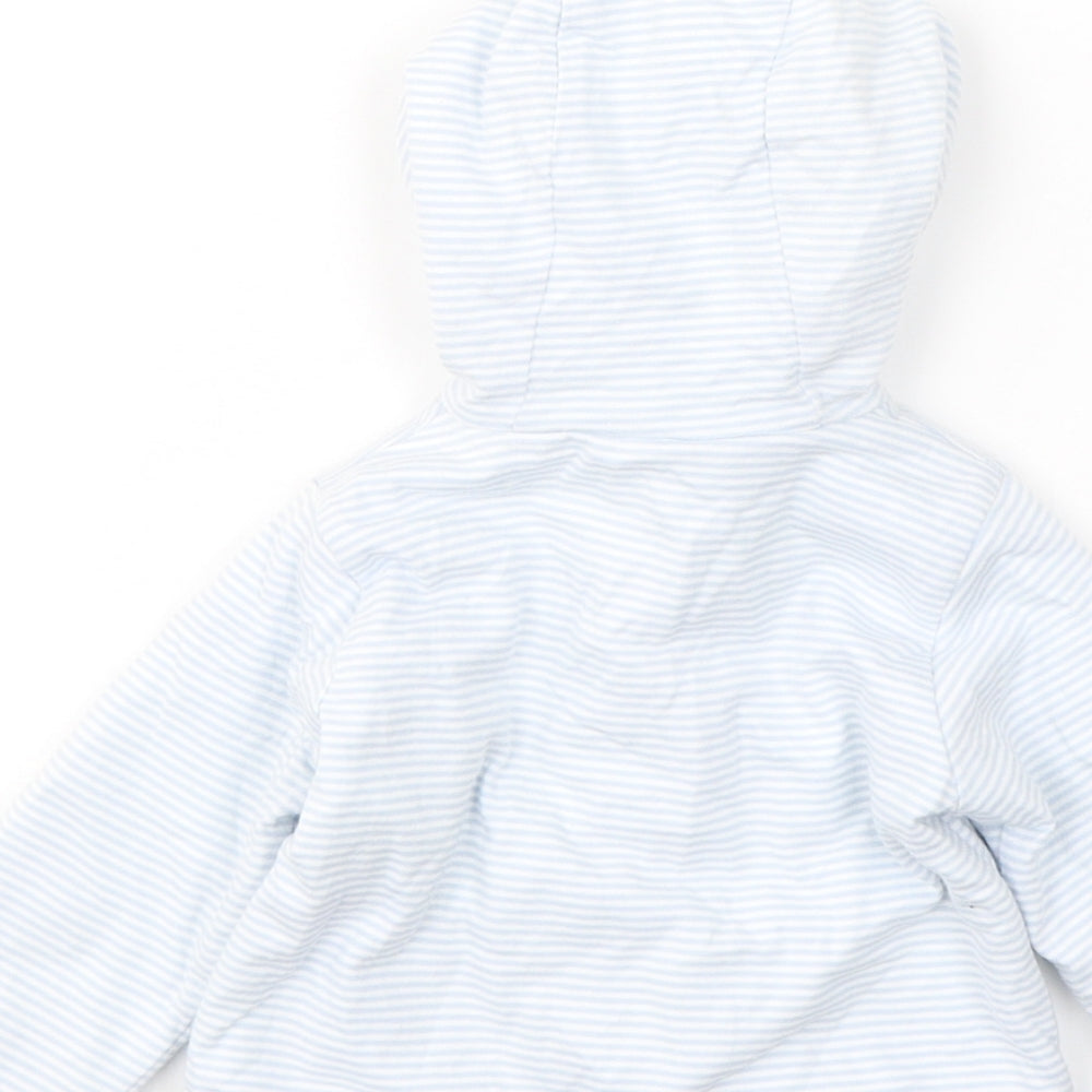 Jasper Conran Baby Blue Striped  Basic Coat Coat Size 3-6 Months   Button