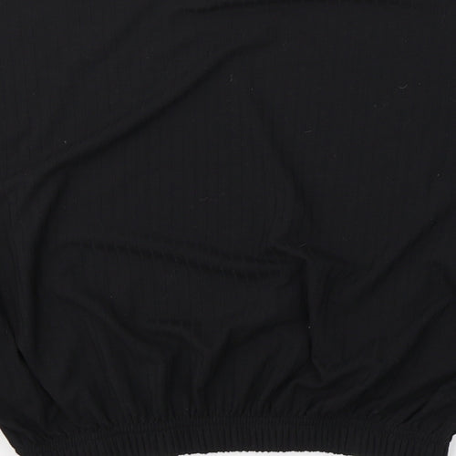 New Look Womens Black  Polyester Jersey T-Shirt Size M Round Neck