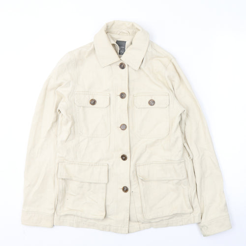 Primark Womens Beige   Jacket  Size 6  Button