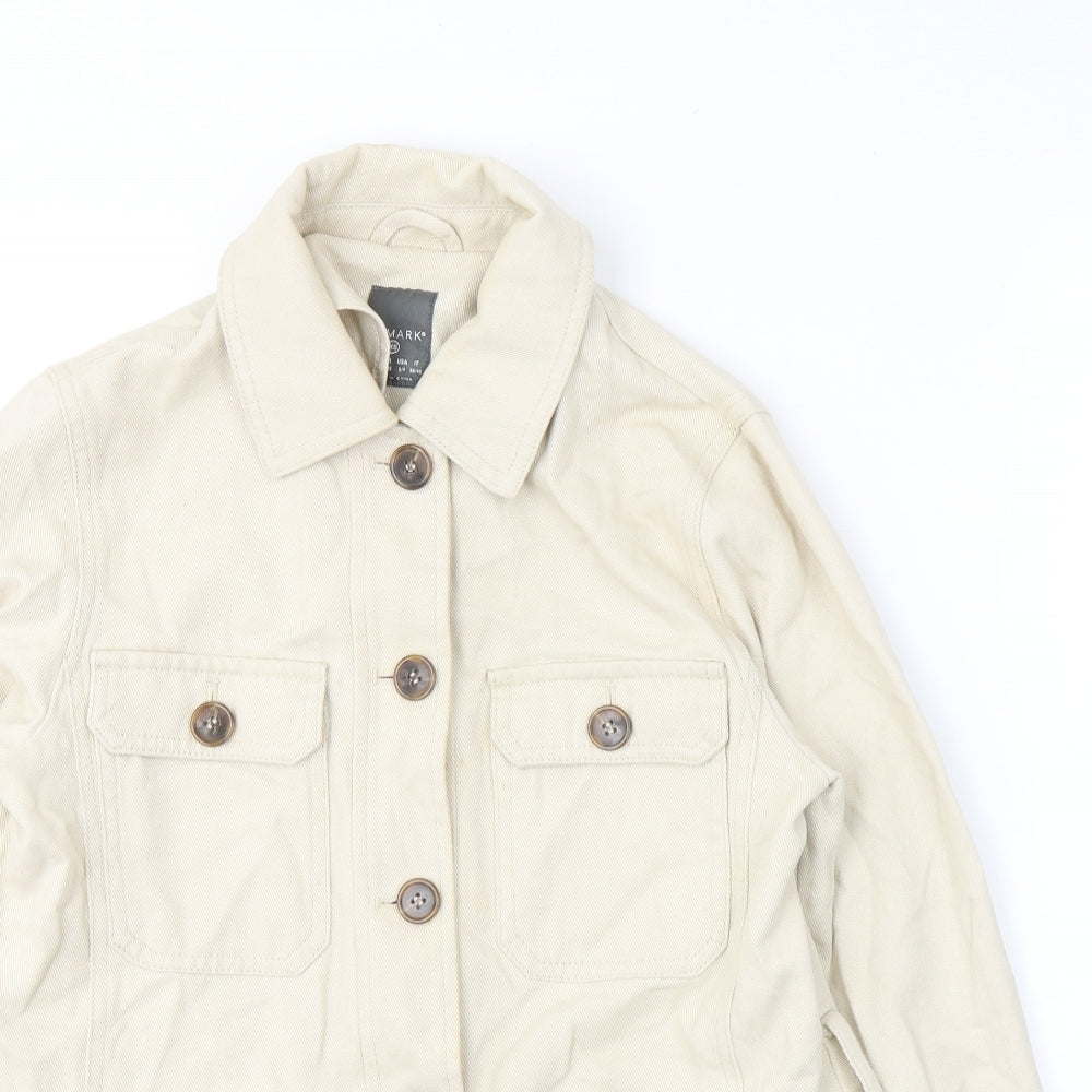 Primark Womens Beige   Jacket  Size 6  Button