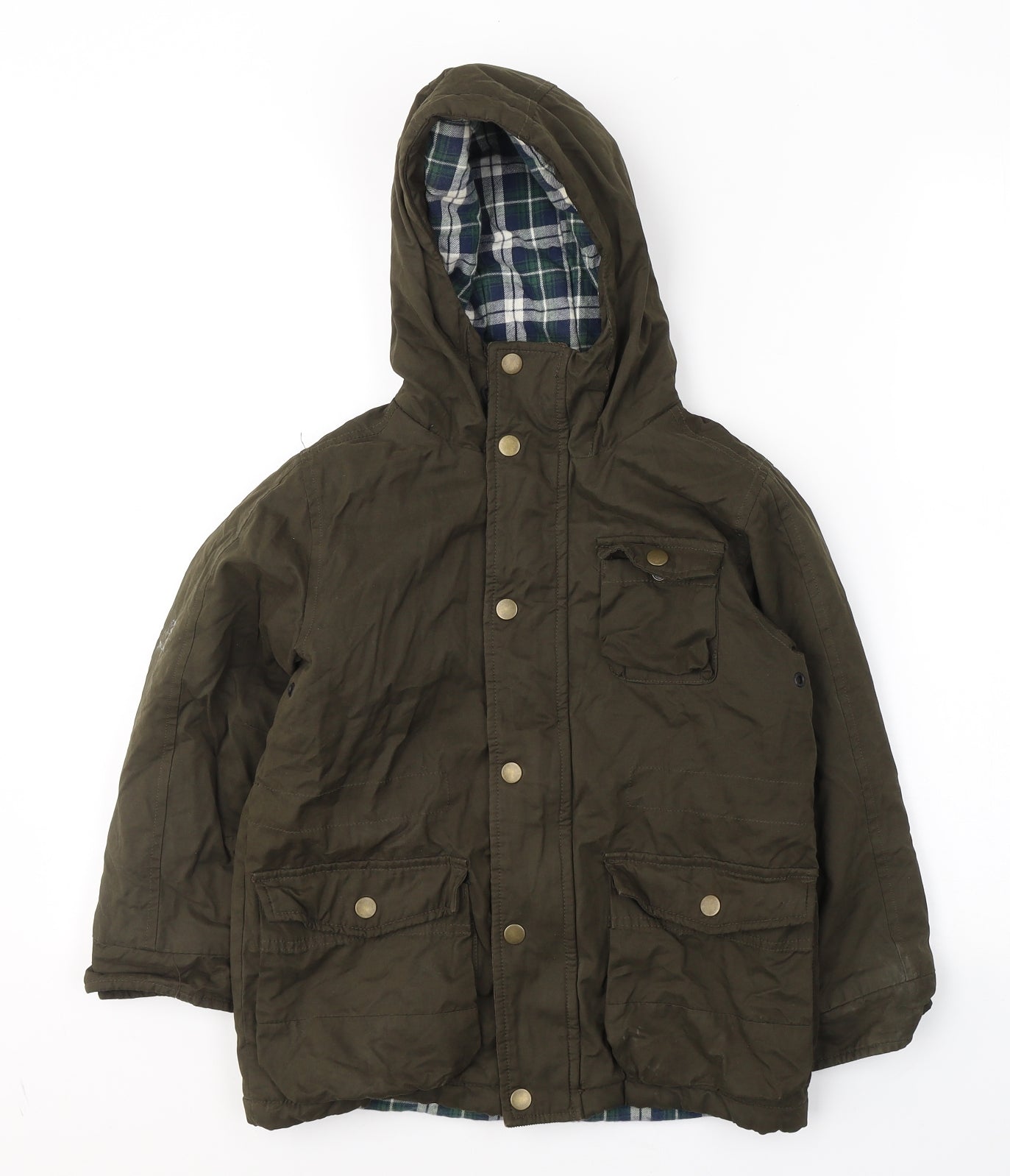 NEXT Boys Green   Jacket Coat Size 7 Years  Zip