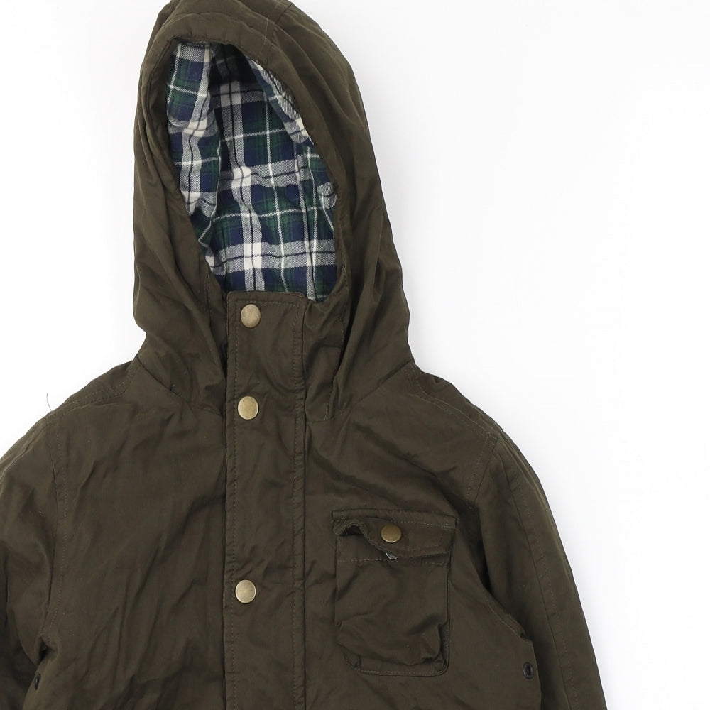 NEXT Boys Green   Jacket Coat Size 7 Years  Zip