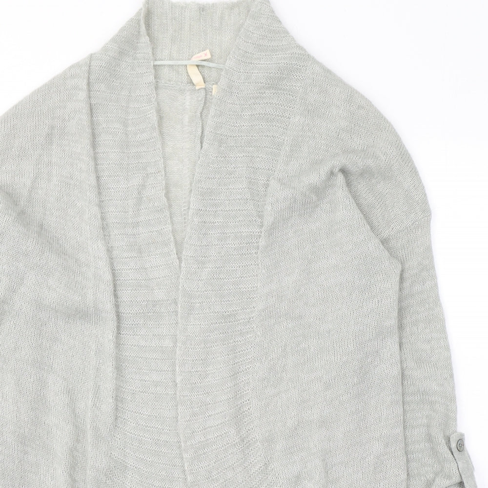 White Stuff Womens Green V-Neck  Acrylic Cardigan Jumper Size 10