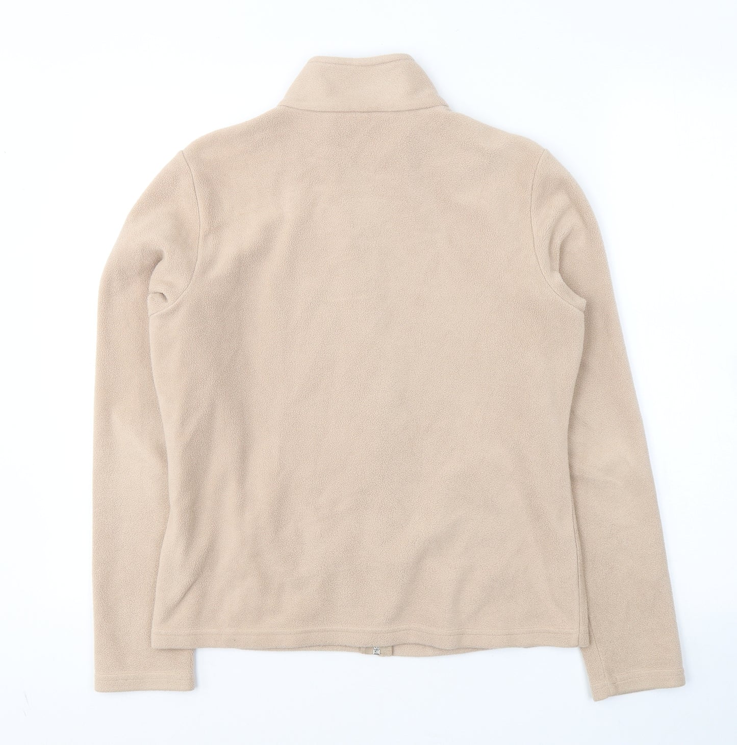 Marks and Spencer Womens Beige  Polyester Full Zip Sweatshirt Size 14  Zip