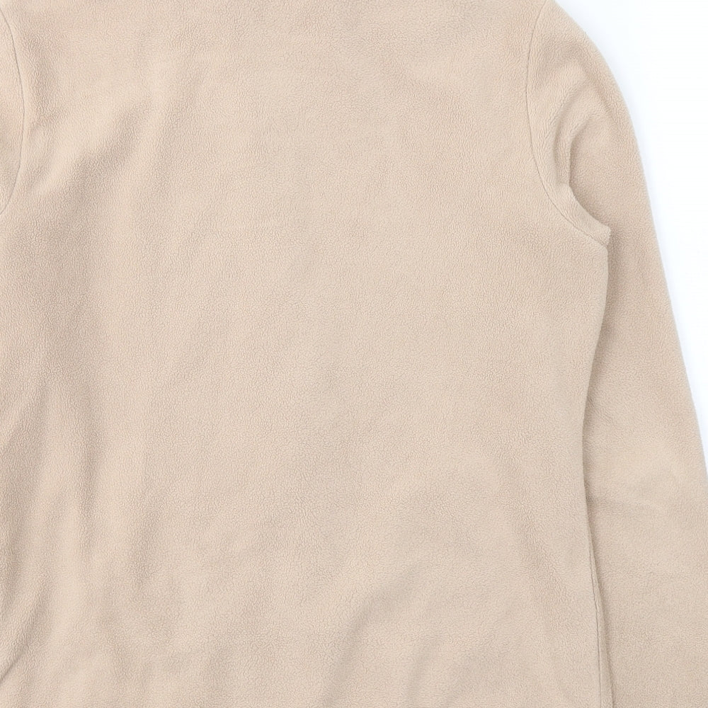Marks and Spencer Womens Beige  Polyester Full Zip Sweatshirt Size 14  Zip