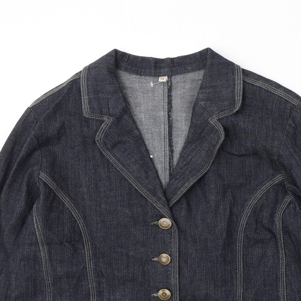 EWM Womens Blue   Jacket  Size 12  Button