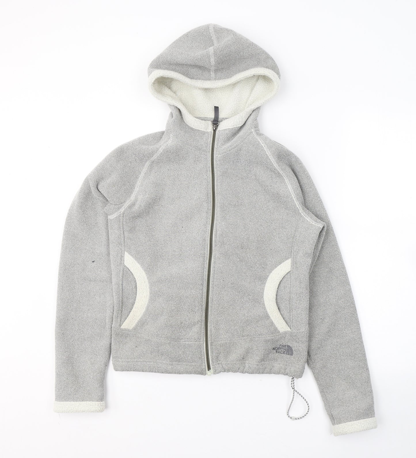 The North Face Womens Grey  Polyester Full Zip Hoodie Size S  Zip
