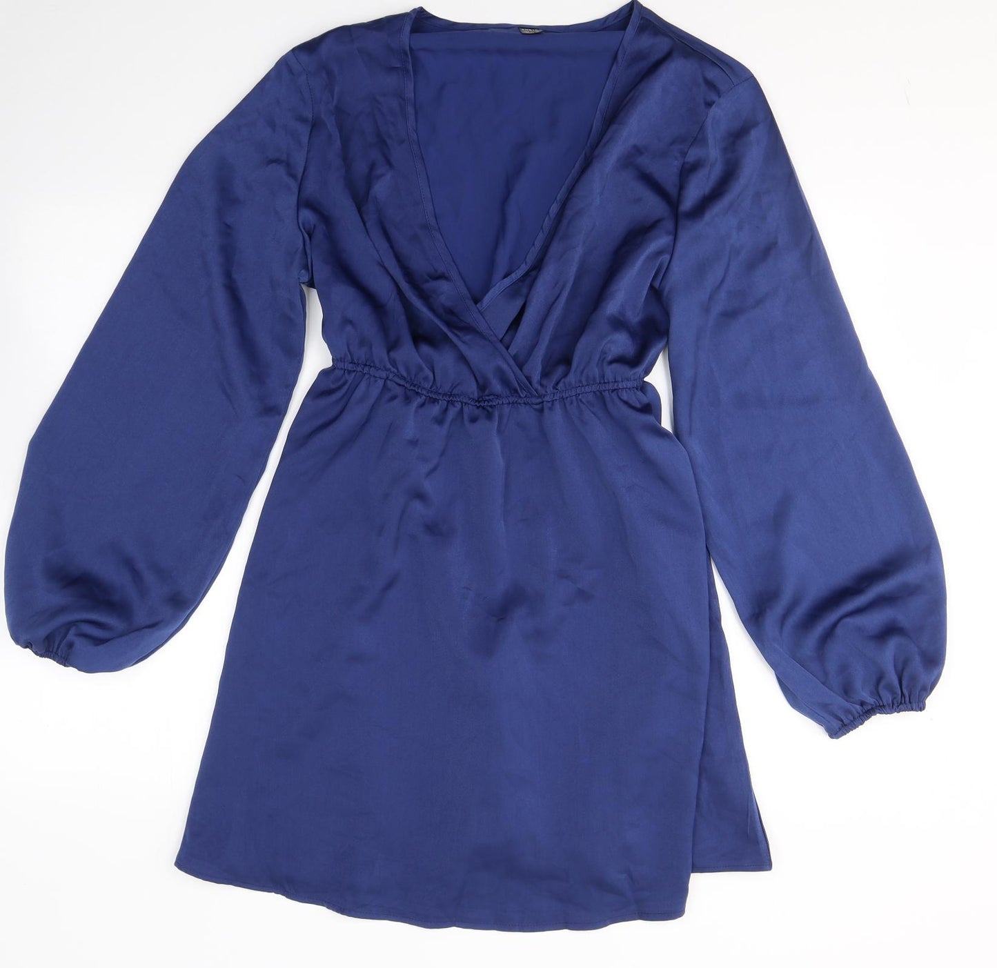 SheIn Womens Blue  Polyester Fit & Flare  Size XL  V-Neck Pullover