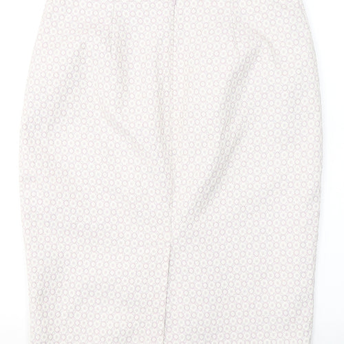 Marks and Spencer Womens Pink Geometric Polyester A-Line Skirt Size 12   Zip