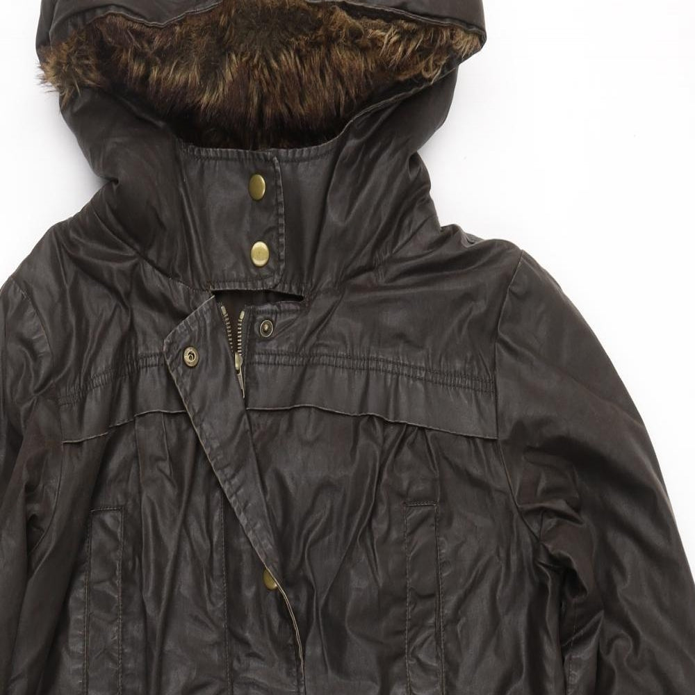Marks and Spencer Womens Brown   Trench Coat Coat Size 14  Zip