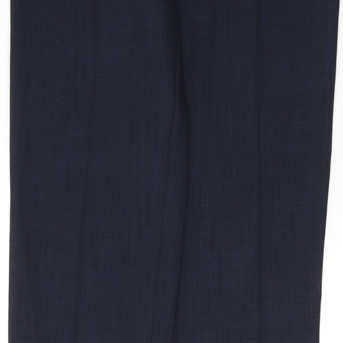 Marks and Spencer Womens Blue  Polyester Trousers  Size 8 L32.5 in Regular