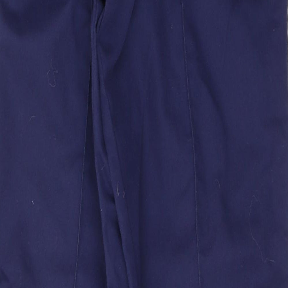 Boyd Cooper Womens Blue  Polyester Trousers  Size 8 L30 in Regular Button
