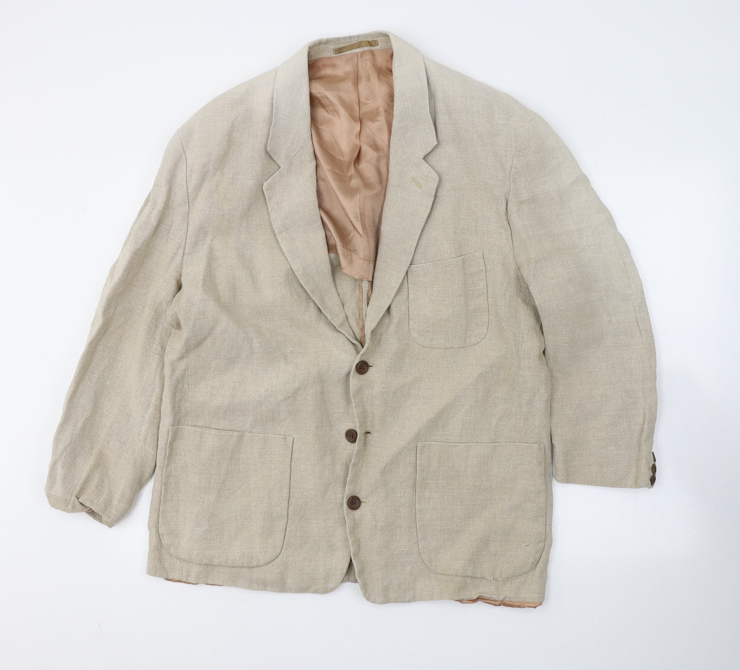 NEXT Mens Beige   Jacket Blazer Size L  Button