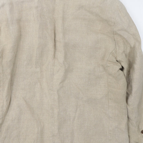 NEXT Mens Beige   Jacket Blazer Size L  Button
