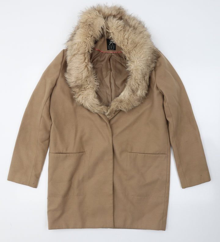 Atmosphere Womens Beige   Pea Coat Coat Size 8  Button