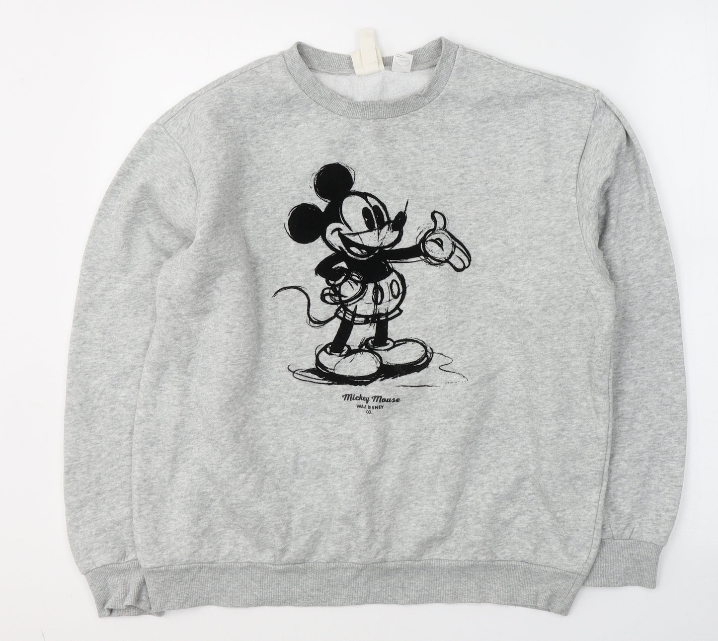 H&M Womens Grey  Cotton Pullover Sweatshirt Size S  Pullover - Mickey Mouse