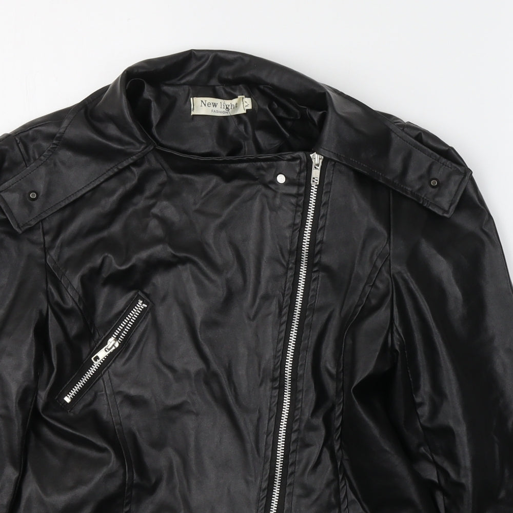 New Light Womens Black   Jacket  Size M  Zip