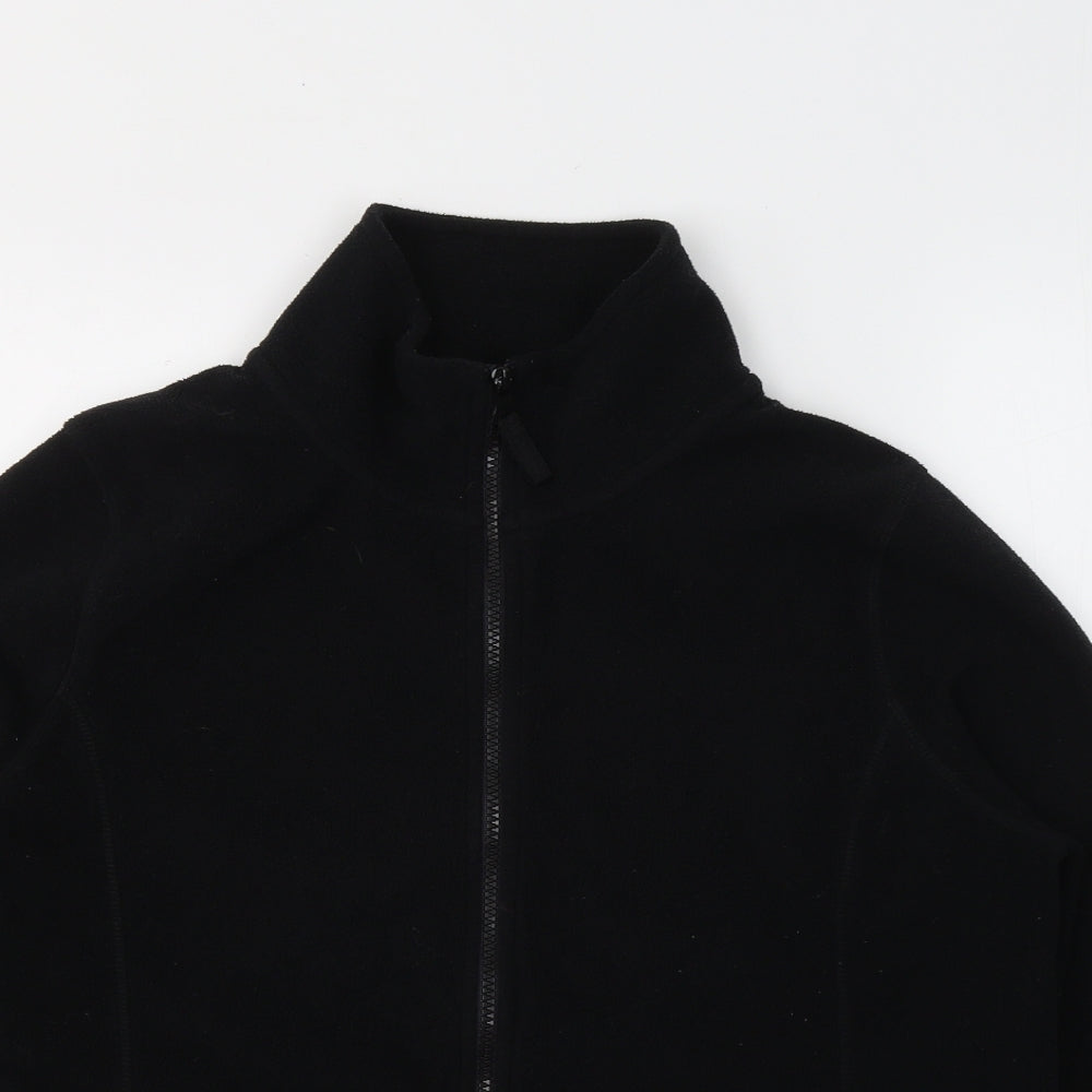Peacocks Womens Black  Polyester Full Zip Sweatshirt Size 16  Zip