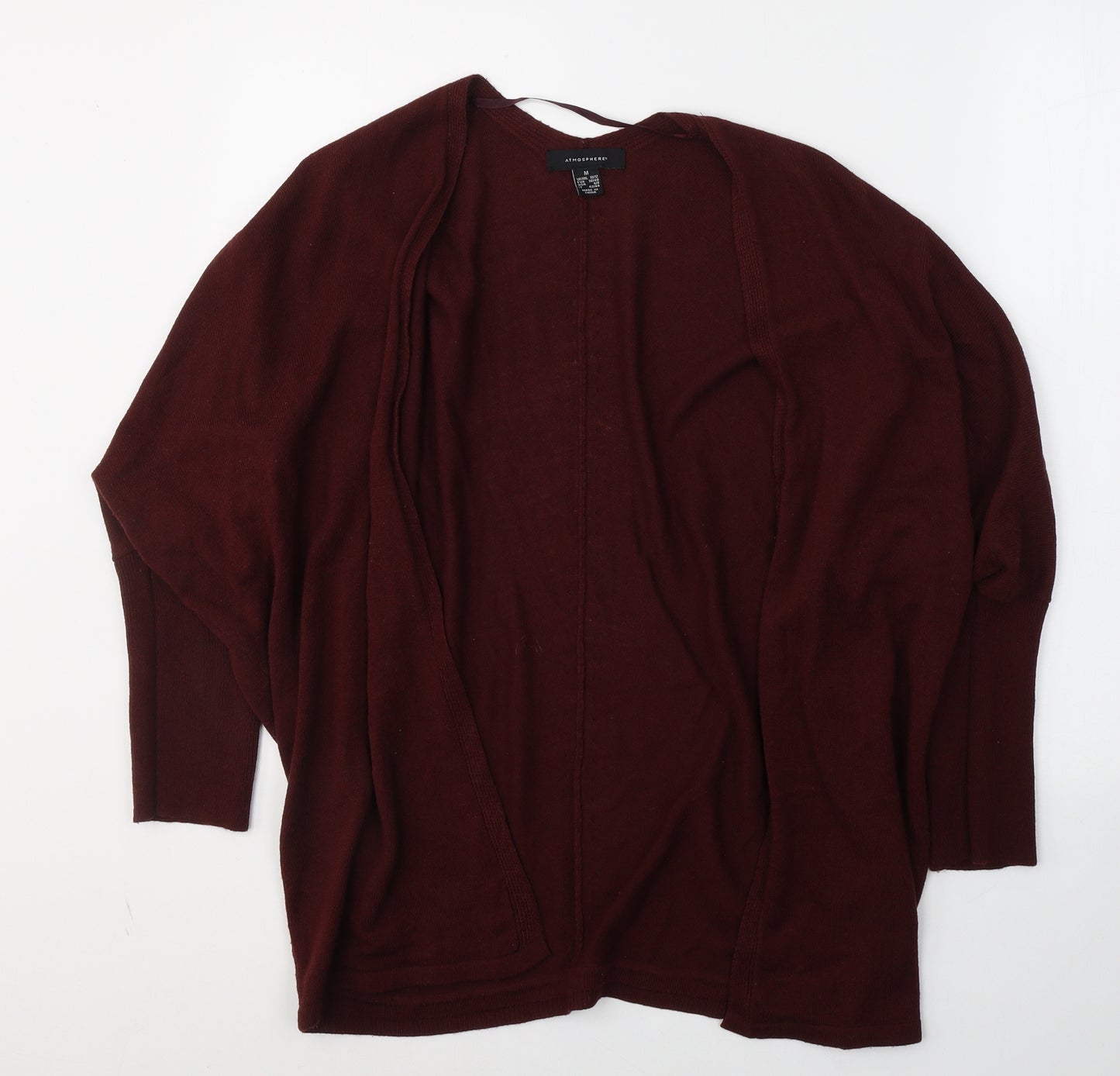 Atmosphere Womens Red V-Neck  Acrylic Cardigan Jumper Size 10