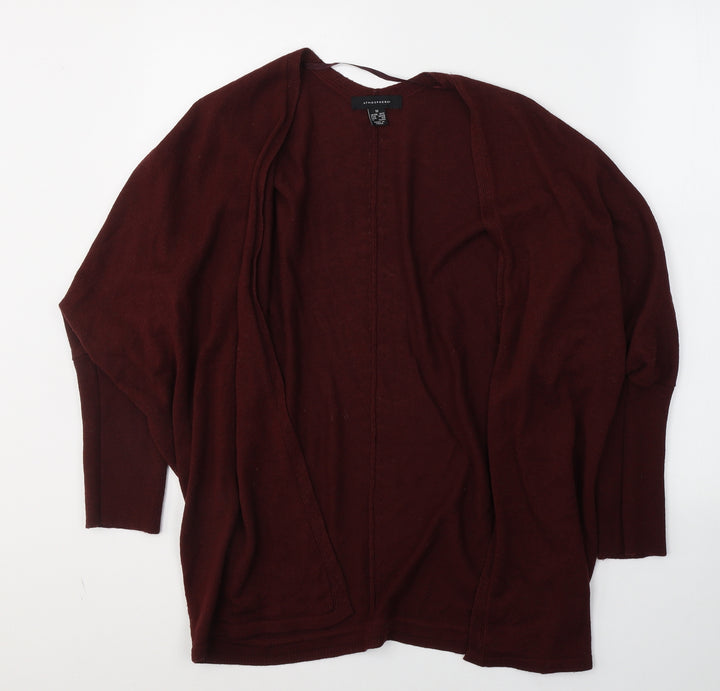 Atmosphere Womens Red V-Neck  Acrylic Cardigan Jumper Size 10