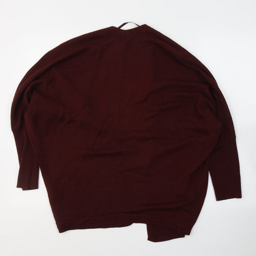 Atmosphere Womens Red V-Neck  Acrylic Cardigan Jumper Size 10