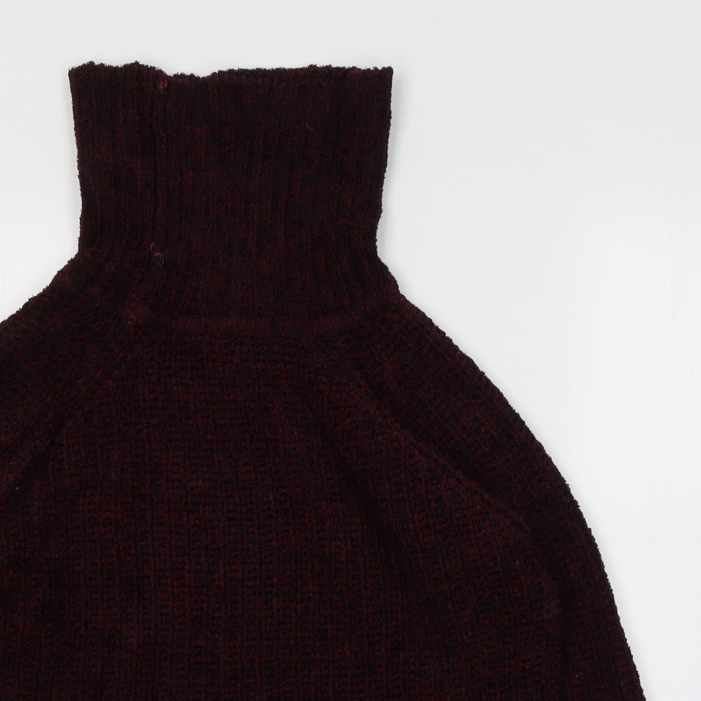 Atmosphere Womens Red Roll Neck  Polyester Pullover Jumper Size 10