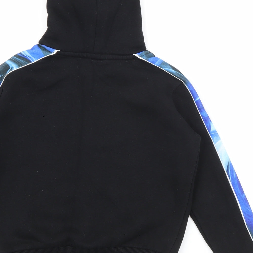 Hype Boys Black  Cotton Pullover Hoodie Size 7-8 Years
