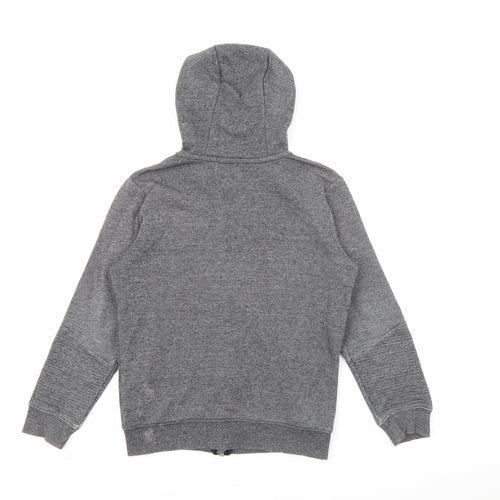 George Boys Grey  Cotton Full Zip Hoodie Size 9-10 Years  Zip