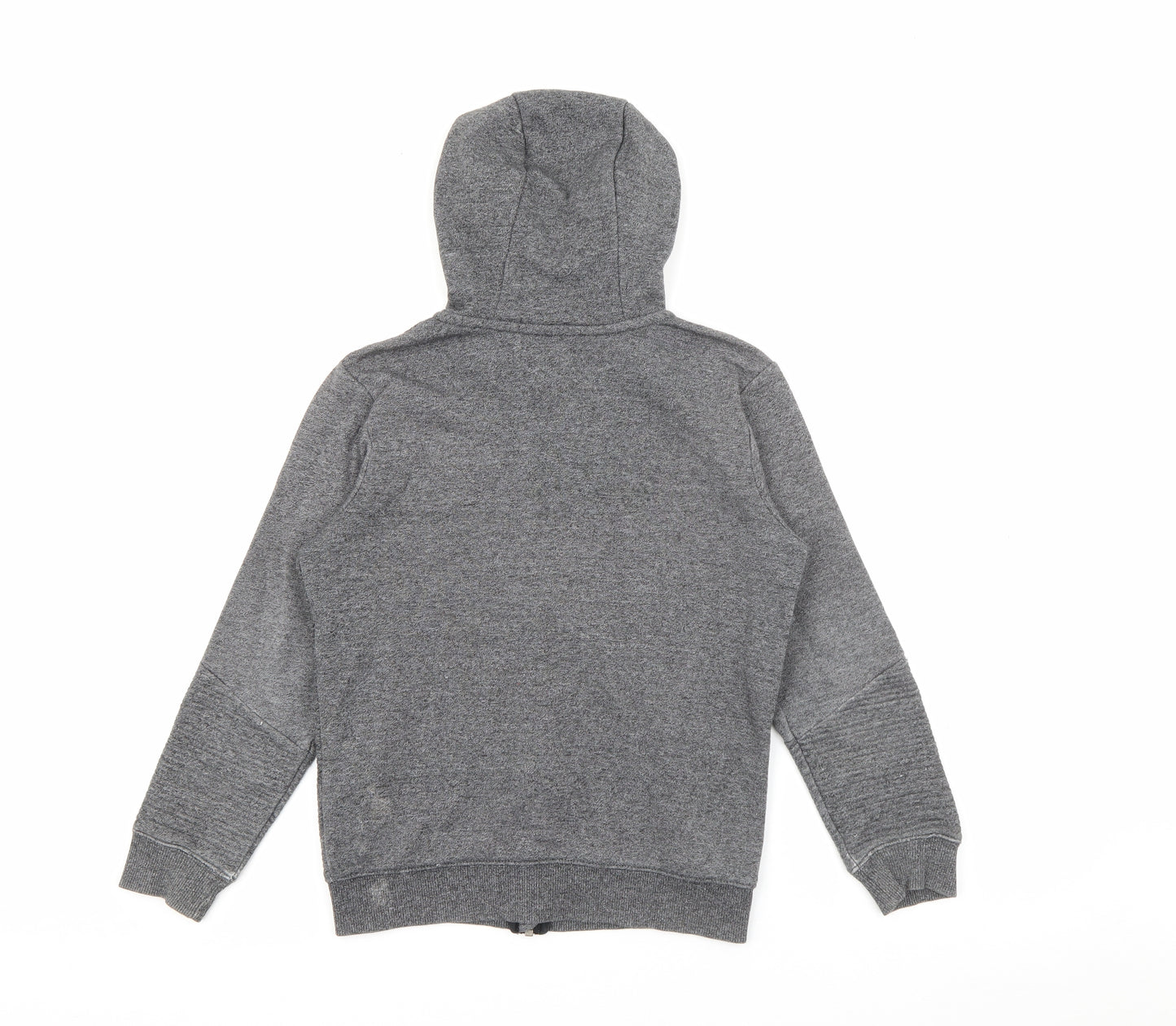 George Boys Grey  Cotton Full Zip Hoodie Size 9-10 Years  Zip