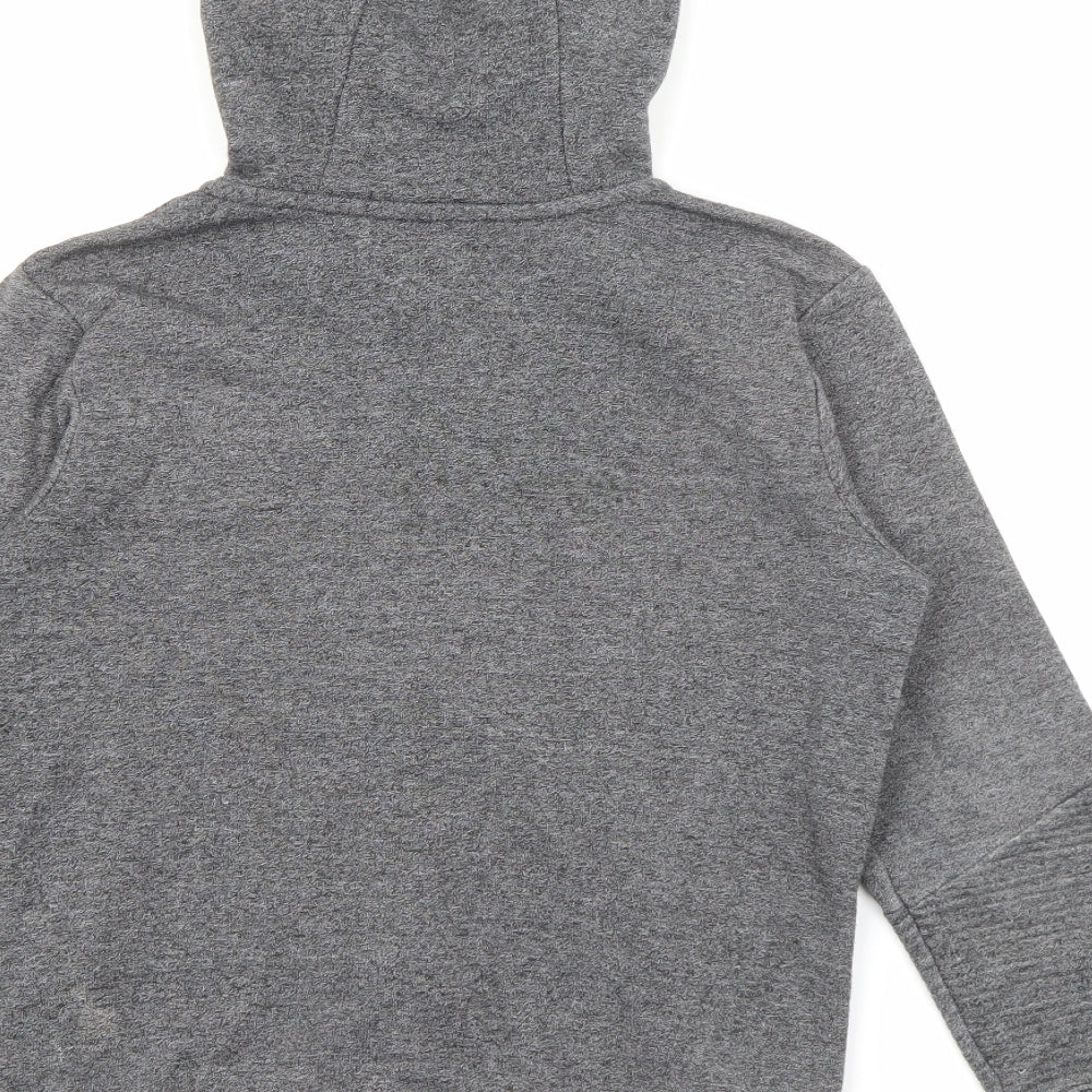 George Boys Grey  Cotton Full Zip Hoodie Size 9-10 Years  Zip
