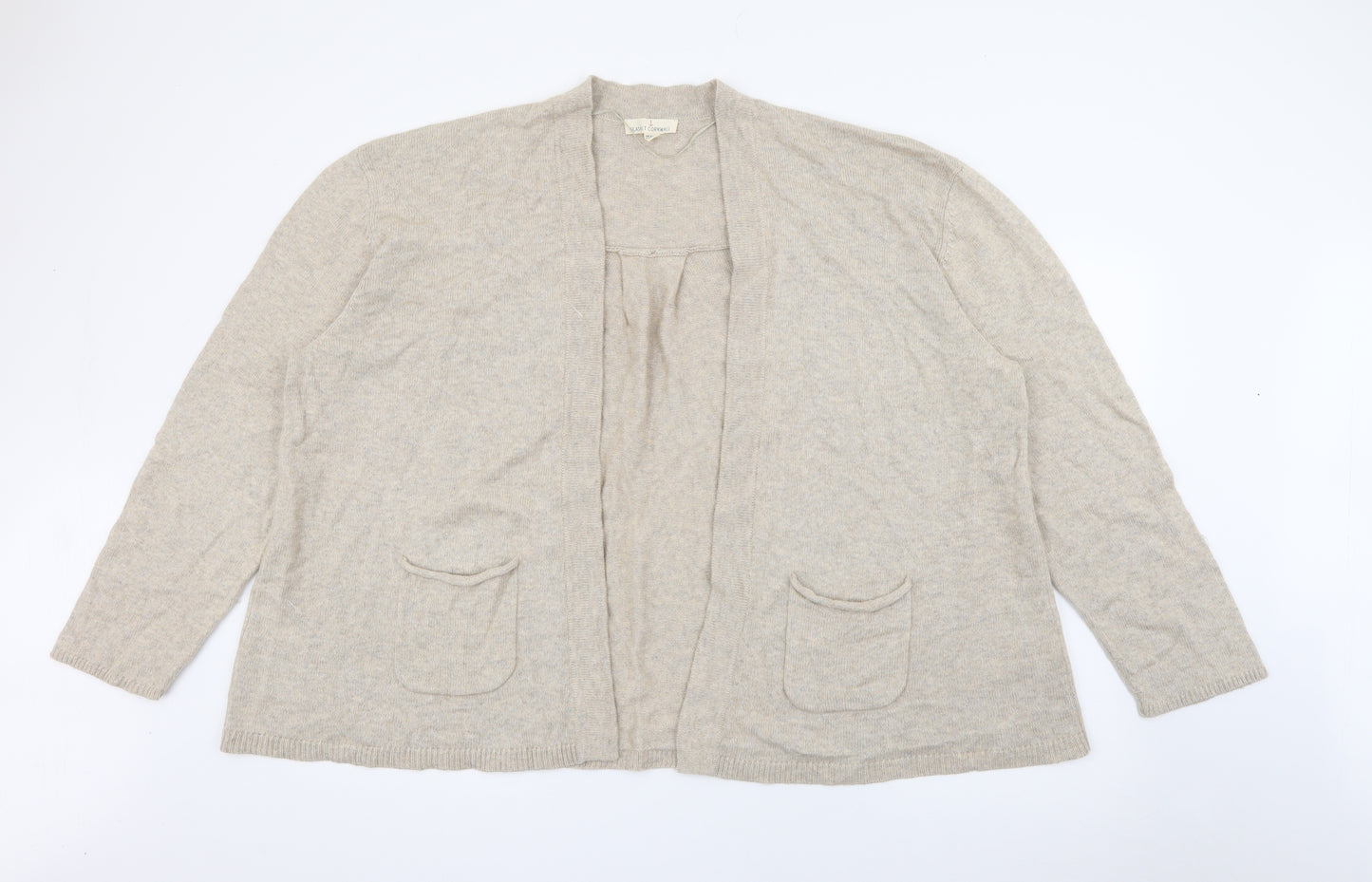 Seasalt Womens Beige V-Neck  Viscose Cardigan Jumper Size 26