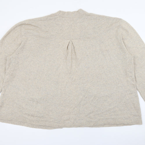 Seasalt Womens Beige V-Neck  Viscose Cardigan Jumper Size 26