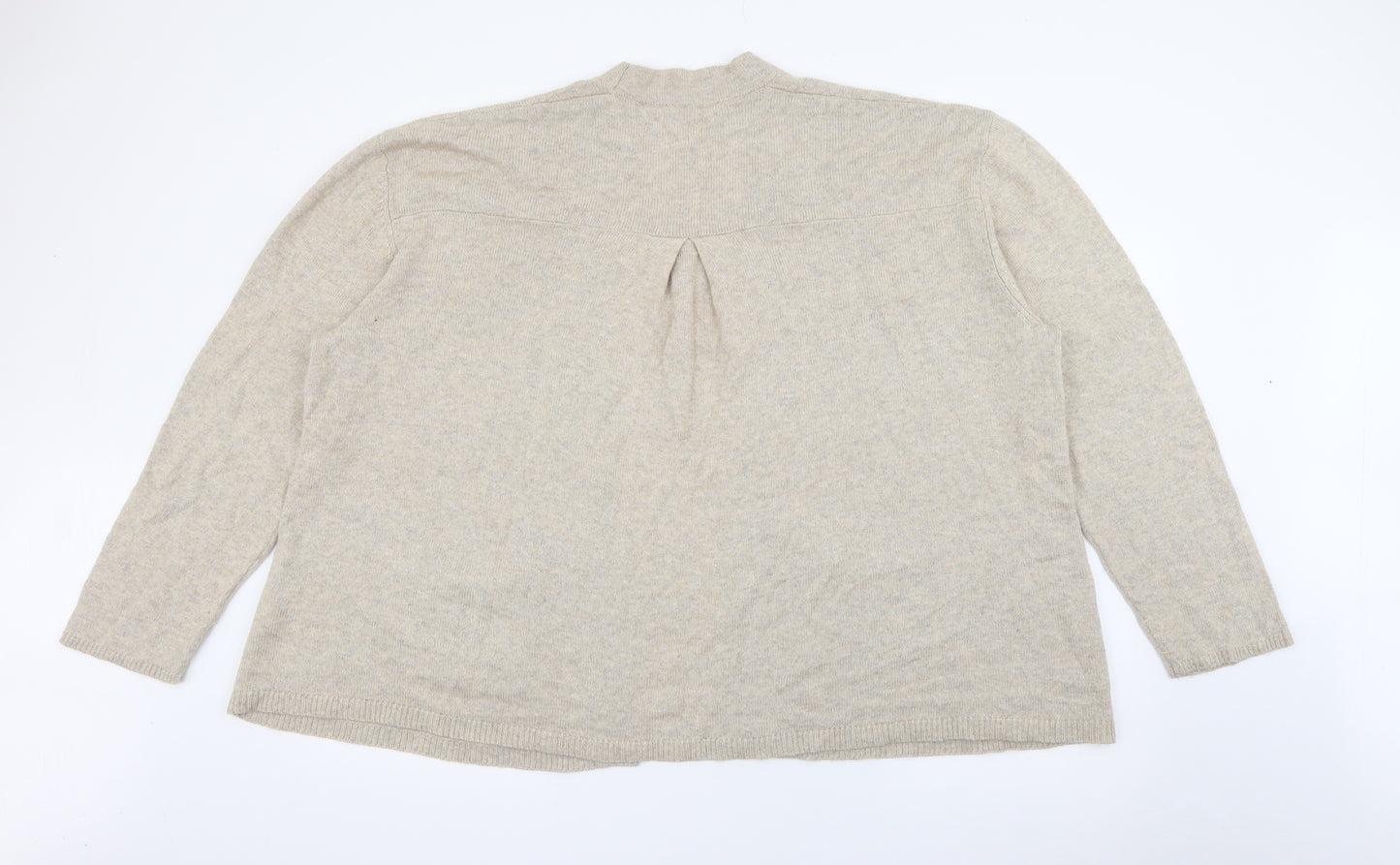 Seasalt Womens Beige V-Neck  Viscose Cardigan Jumper Size 26