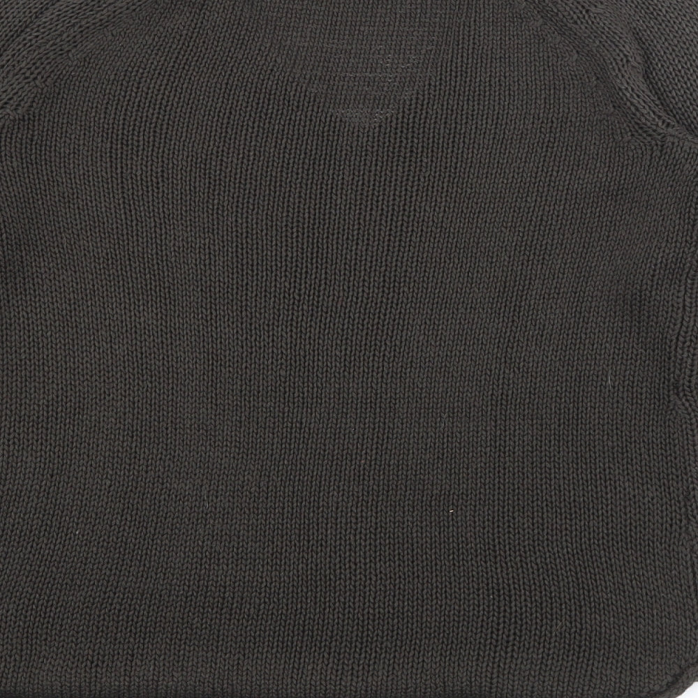 H&M Womens Grey V-Neck  Acrylic Pullover Jumper Size XS
