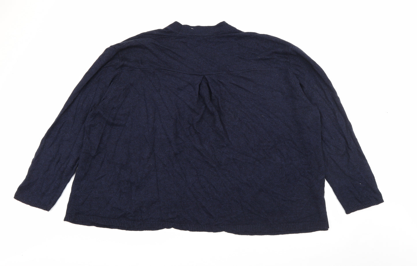 Seasalt Womens Blue V-Neck  Viscose Cardigan Jumper Size 26
