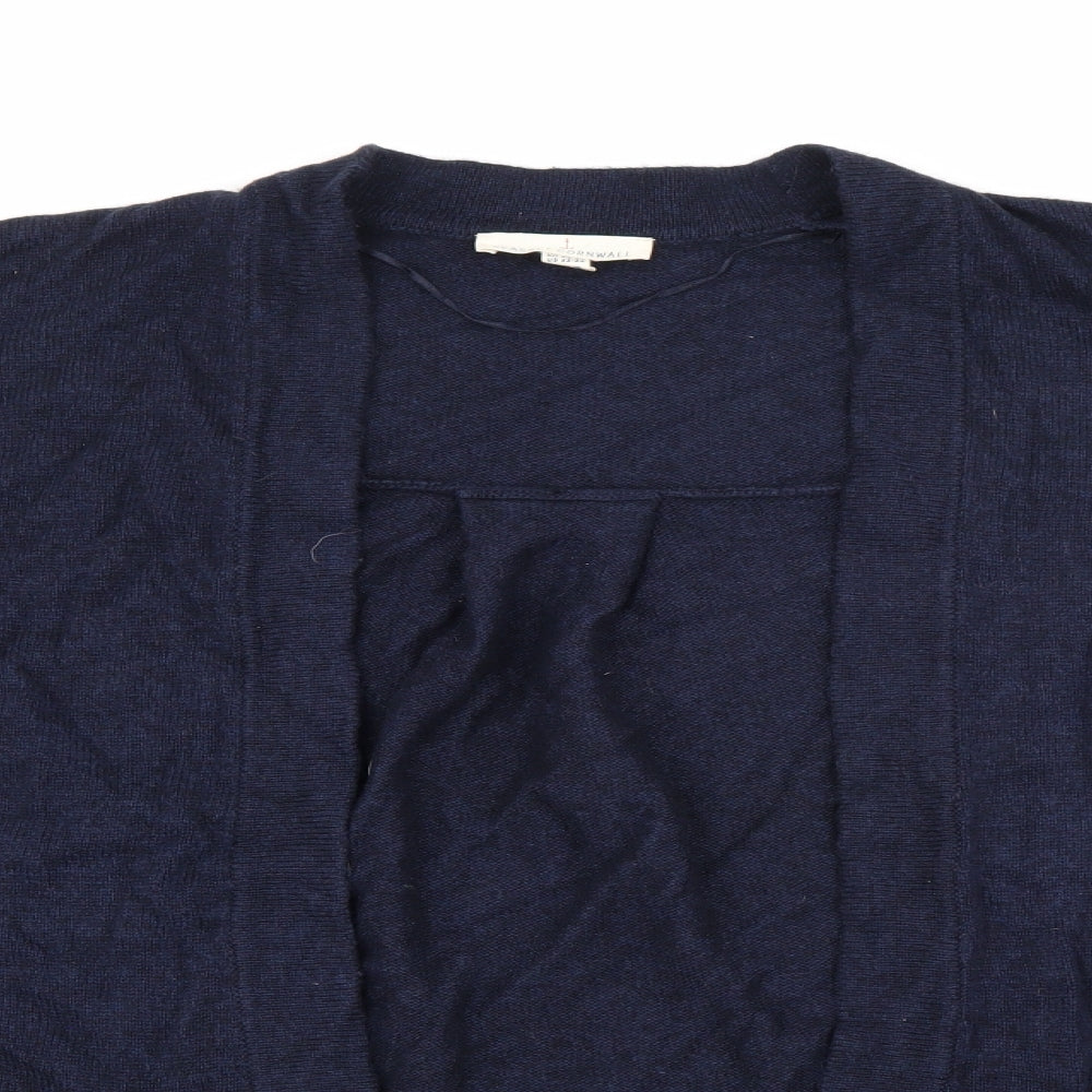 Seasalt Womens Blue V-Neck  Viscose Cardigan Jumper Size 26