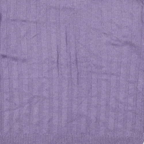 Marks and Spencer Womens Purple Crew Neck  Acrylic Pullover Jumper Size XS