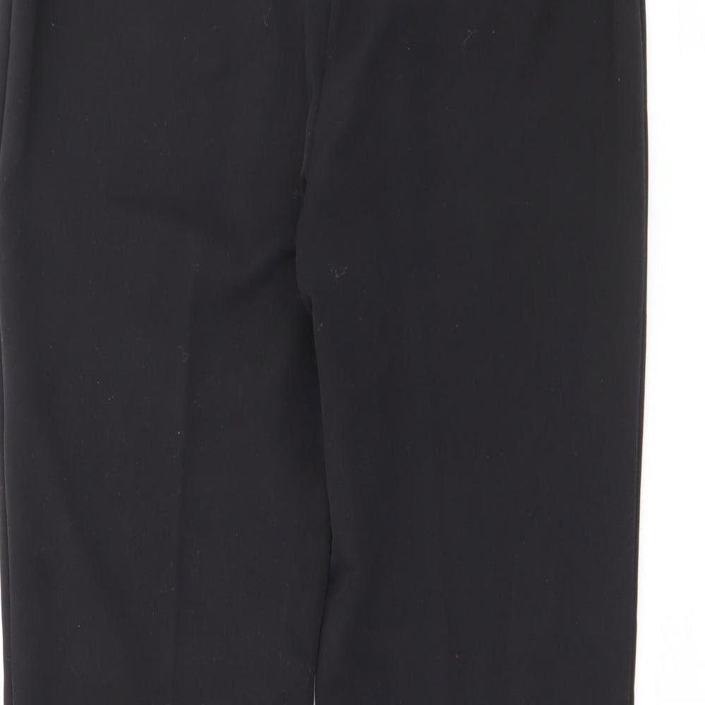 NEXT Womens Black  Polyester Trousers  Size 12 L28 in Regular Button