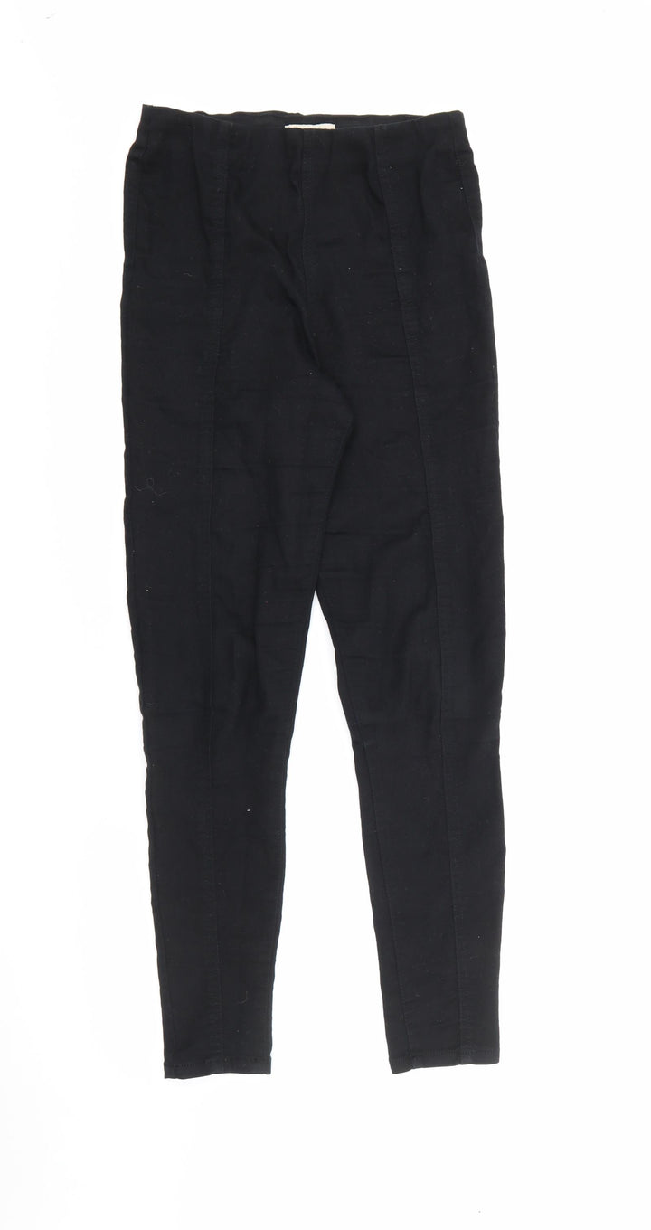 F&F Womens Black Cotton Jegging Jeans Size 8 L28 in Regular