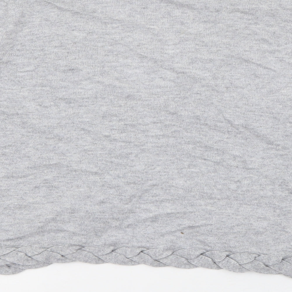 M&Co Womens Grey V-Neck  Viscose Cardigan Jumper Size L