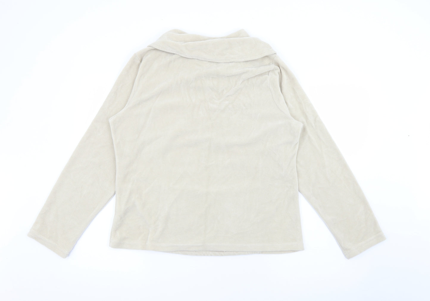 Per Una Womens Beige Roll Neck  Polyester Pullover Jumper Size L