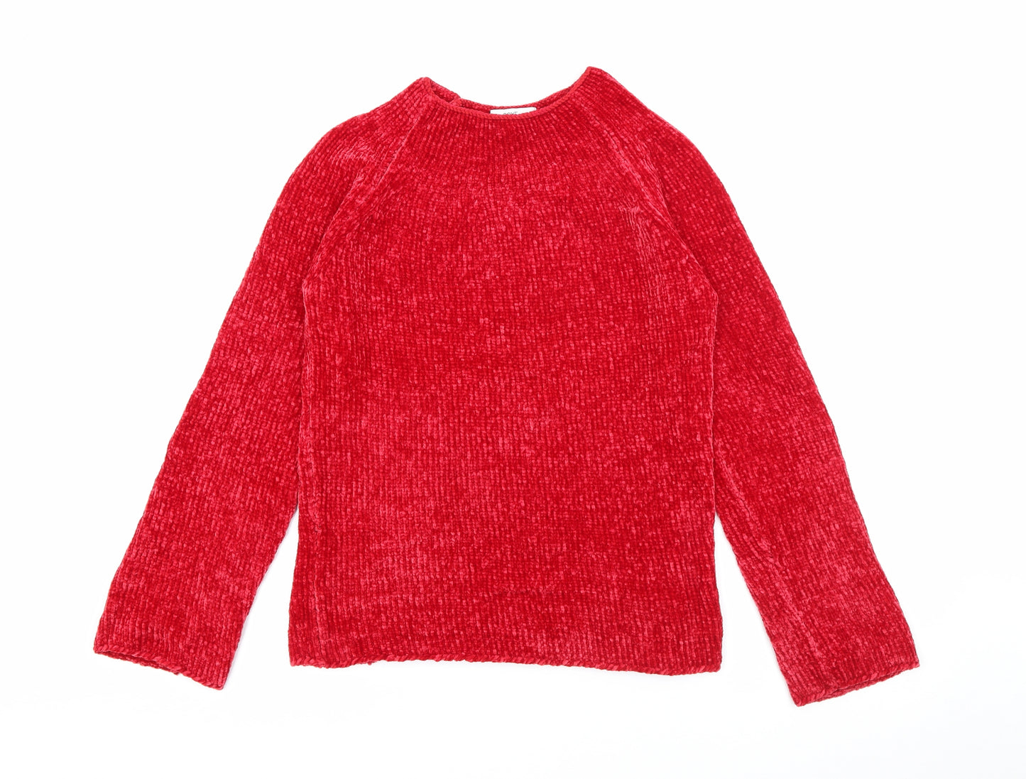 NEXT Womens Red Round Neck  Polyester Pullover Jumper Size XS