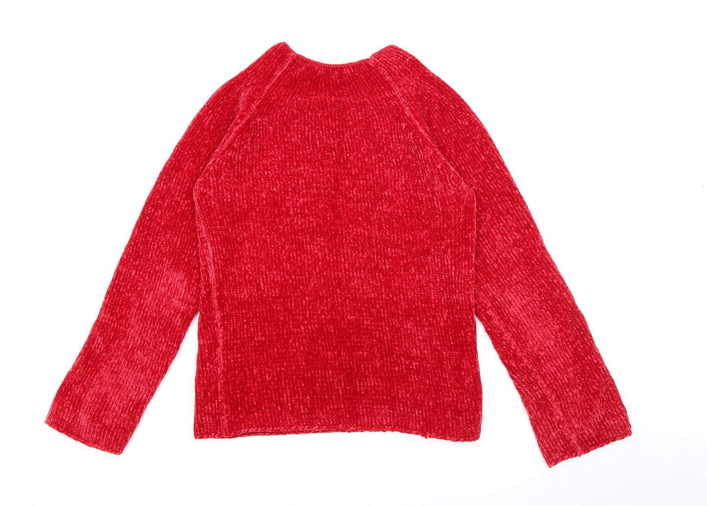 NEXT Womens Red Round Neck  Polyester Pullover Jumper Size XS